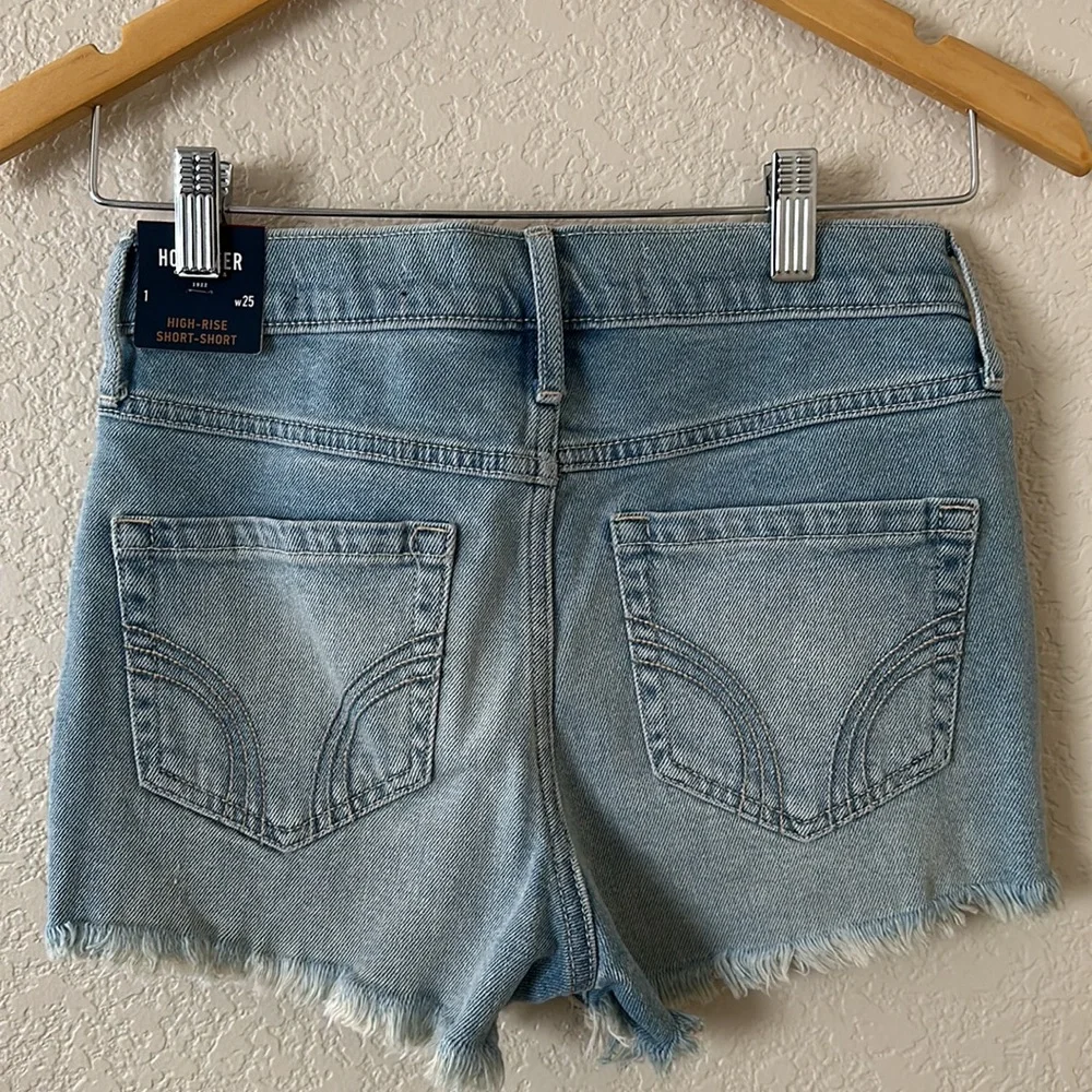 Hollister High-Rise Short-Short Denim Shorts Size 25